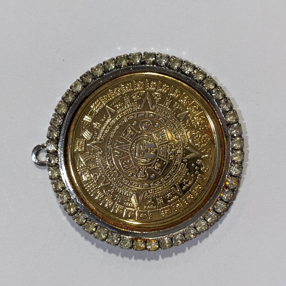Vintage Mayan Calendar Pendant